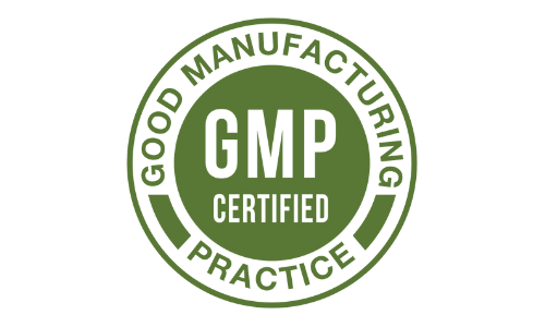 SugarMute GMP certified production badge