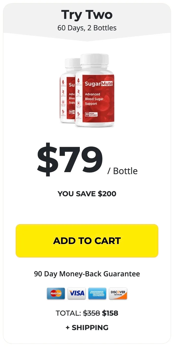 SugarMute 30 day supply two bottles