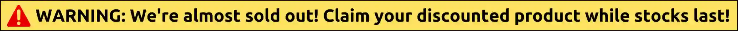 SugarMute limited stock warning banner